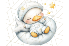 Sleeping Baby Animals PNG, Cozy Pajama Bedtime Clipart Png Product Image 5