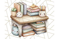 Simple School Supplies Clipart, Cute Classroom PNG Product Image 5