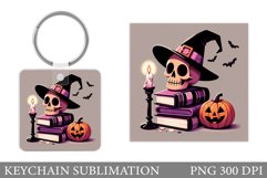 Skull Halloween Keychain. Skull Keychain Design Product Image 1