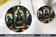 Halloween Stained Glass Ornament PNG, Digital Download File Product Image 1