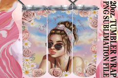 Sweet Sublimation 20oz tumbler wrap, Woman Product Image 1