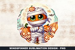 Halloween Pumpkin Wind Spinner Sublimation Design Product Image 1