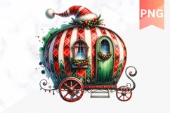 Christmas Whimsical Caravan - Clipart PNG Design Product Image 1