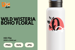 Wild Wisteria Boho Floral Monogram Product Image 1