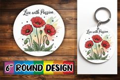 Whimsical Round Design Ornaments, Flowers Quote Product Image 1