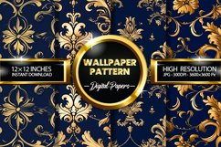Wallpaper Pattern Digital Papers - 04 Variations Product Image 1