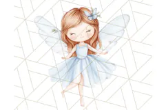Pastel Blue Fairy Garden Clipart, Enchanted Cottagecore Png Product Image 5
