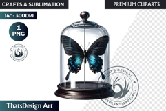 Dark Academia PNG, Gothic Butterfly Clipart Moody ephemera Product Image 1