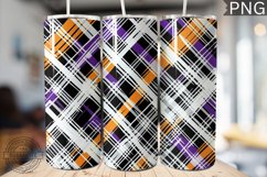 Halloween Plaid Pattern Tumbler Wrap - High Quality 300 Dpi Product Image 1