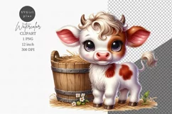 Farm animals clipart, Calf clipart, Cute animals Product Image 1