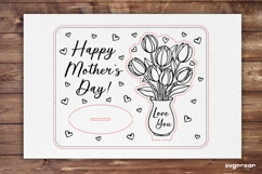 Mother&#039;s Day Pop Up Card Laser Cut | Glowforge | SVG Product Image 3