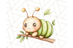 Cute Caterpillar Clipart PNG, Spring Bug Illustrations Product Image 5