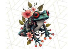 Floral Punk Frogs PNG - Neon Reble Grunge Amphibians Clipart Product Image 5