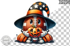 Halloween Football Sublimation - Clipart PNG Design Product Image 1