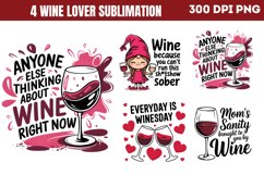 Wine because you PNG, Wine Lover Sublimation PNG Product Image 1