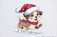Cute Watercolor Christmas Farm Clipart PNG Product Image 1