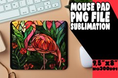 Sublimation Mouse Pad Design with Stunning Bird Stained Product Image 1