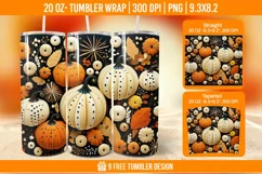 Tumbler Sublimation Wrap, 20 oz Fall Tumbler Wrap Product Image 1