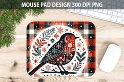 Christmas Cardinal Mouse Pad Sublimation - Animal PNG Design Product Image 1