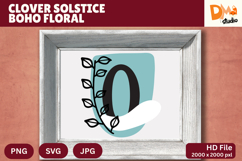 Clover Solstice Boho Floral Monogram Product Image 1