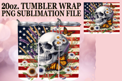Vibrant dreams 20oz tumbler wrap, Skull USA Product Image 1