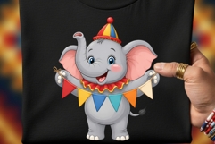 Circus Birthday Clipart PNG, Cute Carnival Animals Party Product Image 2
