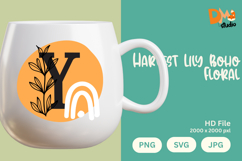 Harvest Lily Boho Floral Monogram Product Image 1