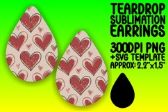 Cute Teardrop Design for DIY Earrings , Heart Product Image 1