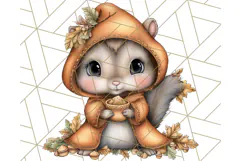 Woodland Autumn Parade Clipart PNG Fall Animals Product Image 5