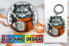 Cheerful Circle Keychain Magic, Grumpy Cat Product Image 1