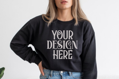 Black Gildan 18000 Sweatshirt Model Mockups Product Image 1