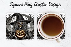 Halloween Witch Mug coaster | Coaster | Sublimation Design Product Image 1