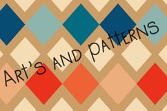 Retro groovy geometrical pattern with triangles Product Image 3