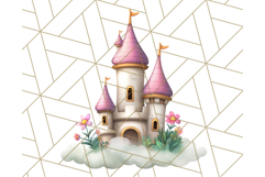 Princess Castle Clipart PNG, Enchanted Garden Artwork Product Image 5