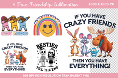 True Friendship Sublimation PNG Product Image 1