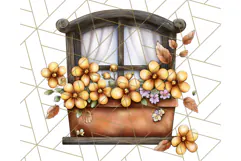 Fall Fairy House Clipart PNG, Autumn Homes and Decor Product Image 5