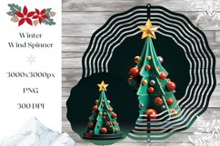 3D Christmas Tree Wind Spinner Design, Christmas PNG Product Image 1