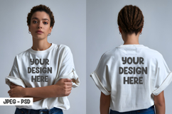 T-Shirt Mockup Front and Back Jpeg &amp; Psd Product Image 1