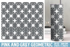 Pink and Grey Geometric Papers Tumbler Wrap Product Image 1