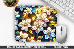 Flowers Mouse Pad Sublimation, Summer Mouse Pad PNG Product Image 1