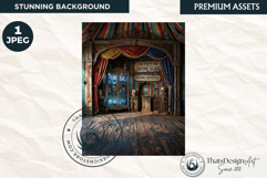 Horrific Carnival Backdrop Creepy Circus Halloween Product Image 1