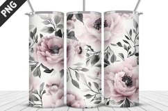 Flowers Tumbler Wrap | Sublimation Design | Tumbler PNG Product Image 1