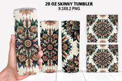 Flower Skinny Tumbler 20oz Wrap Design, Animal Tumbler Wrap Product Image 1