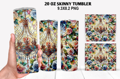 Roes Skinny Tumbler 20oz Wrap Design, Valentine Tumbler PNG Product Image 1
