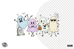Cartoonish Halloween Ghosts PNG Product Image 1