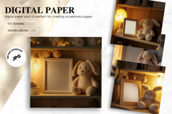 Easter Bunny Background Backdrop Rabbit Wallpaper Wall Art25 Product Image 1