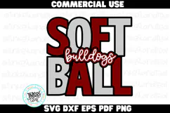 Bulldogs Softball SVG Cut file, softball mascot svg Product Image 1