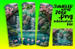 Stunning 3D Landscape Wrap for Tumblers Sublimation Product Image 1