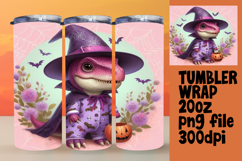 Custom 20oz Tumbler Design , Halloween Dino Product Image 1
