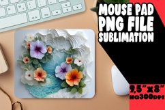 3D Flower Hole for Mouse Pad Sublimation PNG Product Image 1